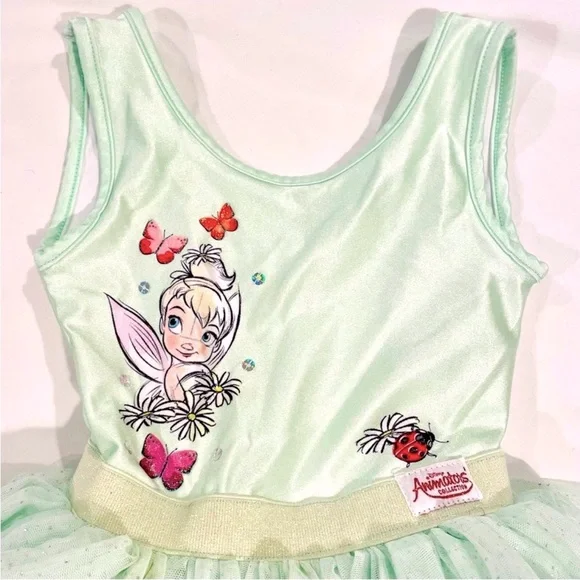 Disney Store Tinker Bell Dress Girls 3T Animators Collection Leotard Tutu Ballet - Picture 2 of 9